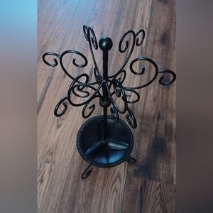 Black Metal bracelet, necklace,earning jewerly organizer tree hooks rack stand